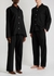 Unisex black flannel pyjama trousers - Tekla