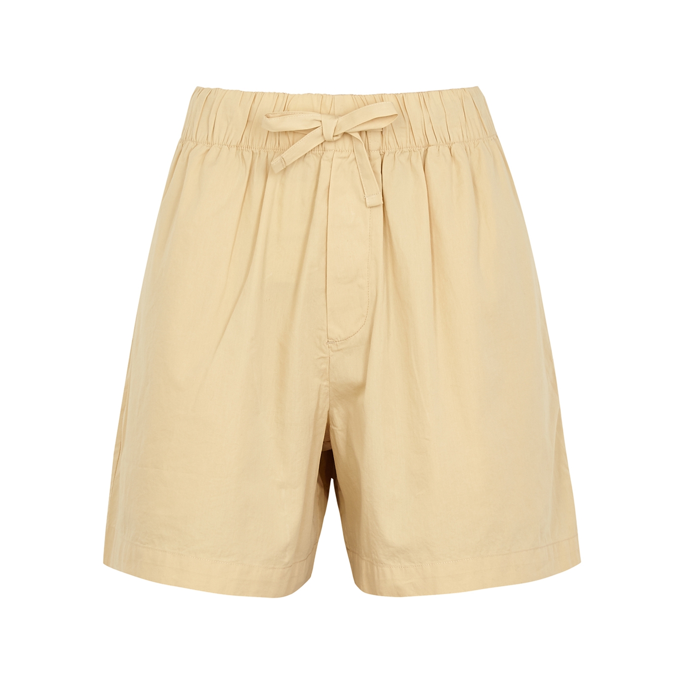 Tekla Unisex Sand Poplin Pyjama Shorts - Beige - XS