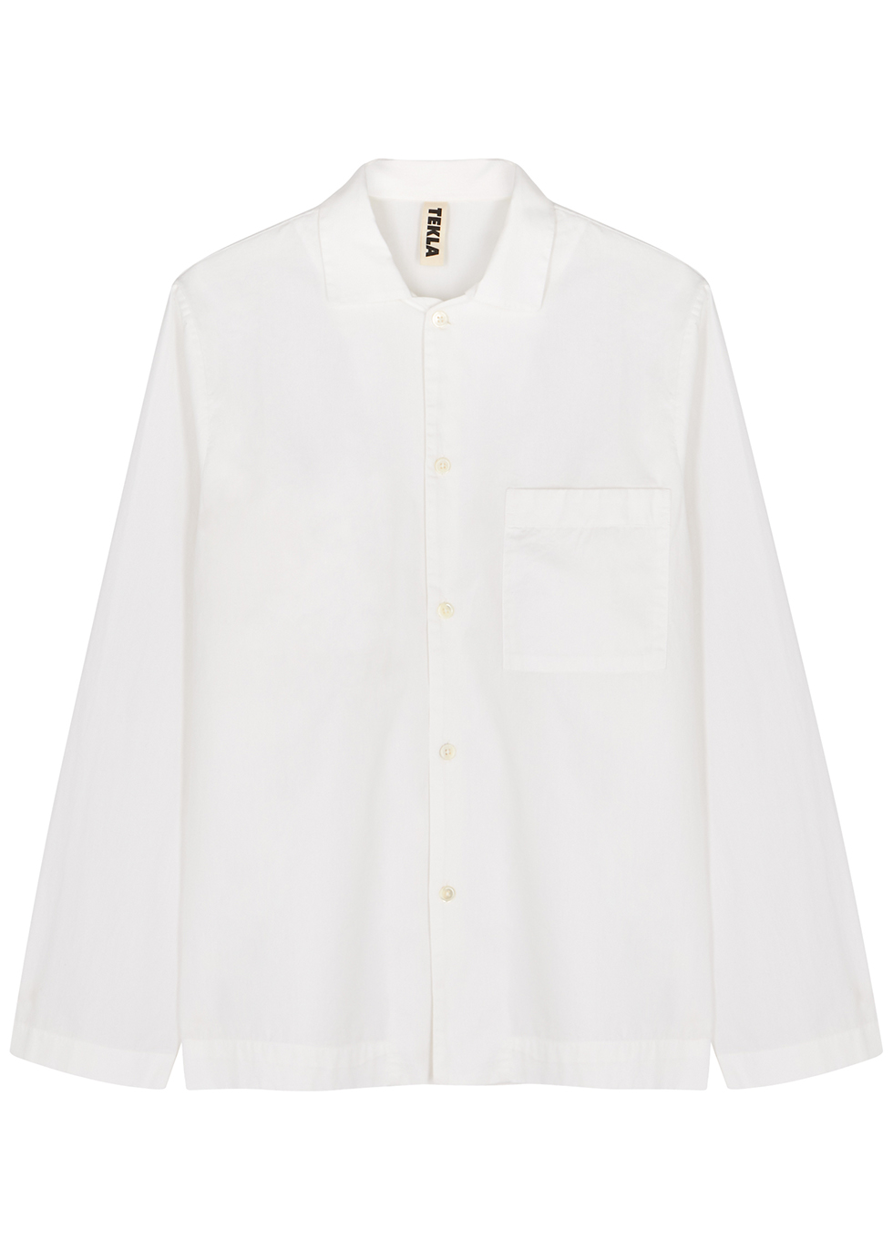 Tekla Unisex white poplin pyjama shirt - Harvey Nichols