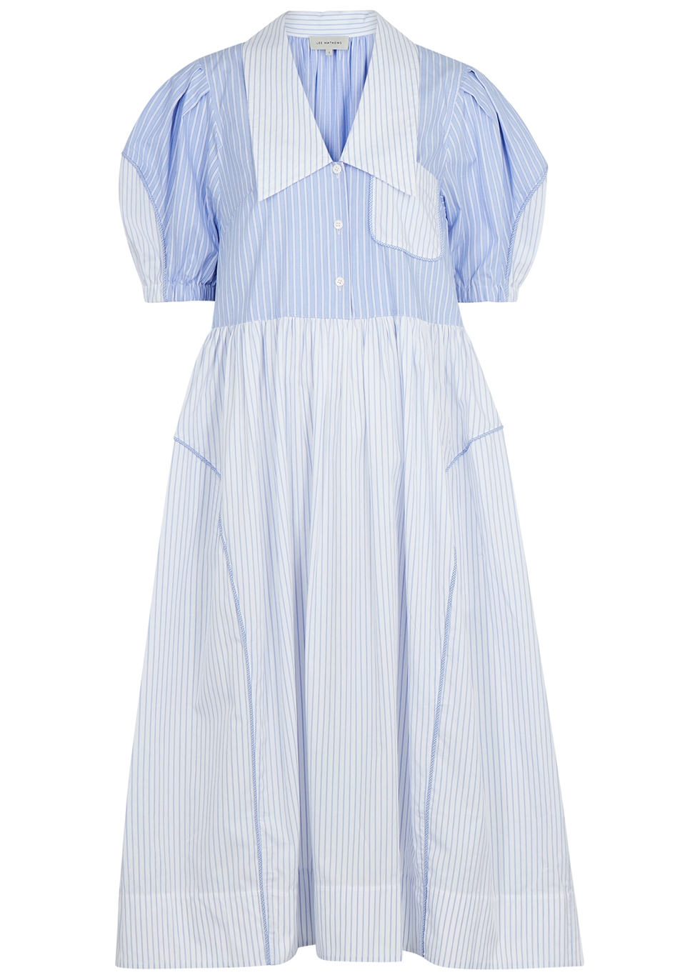Lee Mathews Diana striped cotton shirt dress - Harvey Nichols