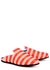 Pink and red striped canvas slippers - HUMS