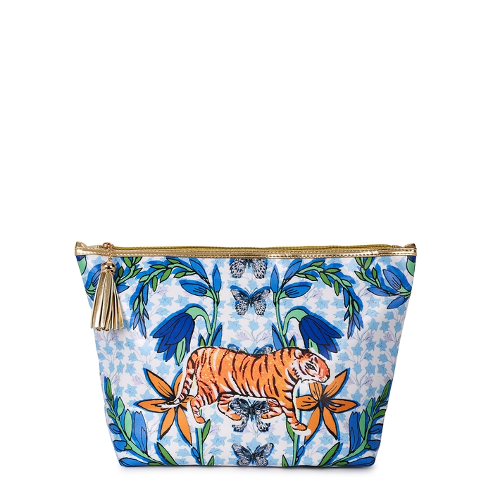 Jessica Russell Flint The Mexican Tiger Xl Printed Cosmetics Case In Multicoloured