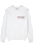 White logo-trimmed cotton sweatshirt - Alexander McQueen