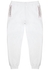 White logo-appliquéd cotton sweatpants - Alexander McQueen