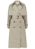 Stone double-breasted faille trench coat - Alexander McQueen