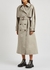 Stone double-breasted faille trench coat - Alexander McQueen