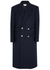 Navy double-breasted wool-blend coat - Alexander McQueen
