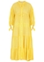 Oahu yellow tiered cotton midi dress - Gimaguas