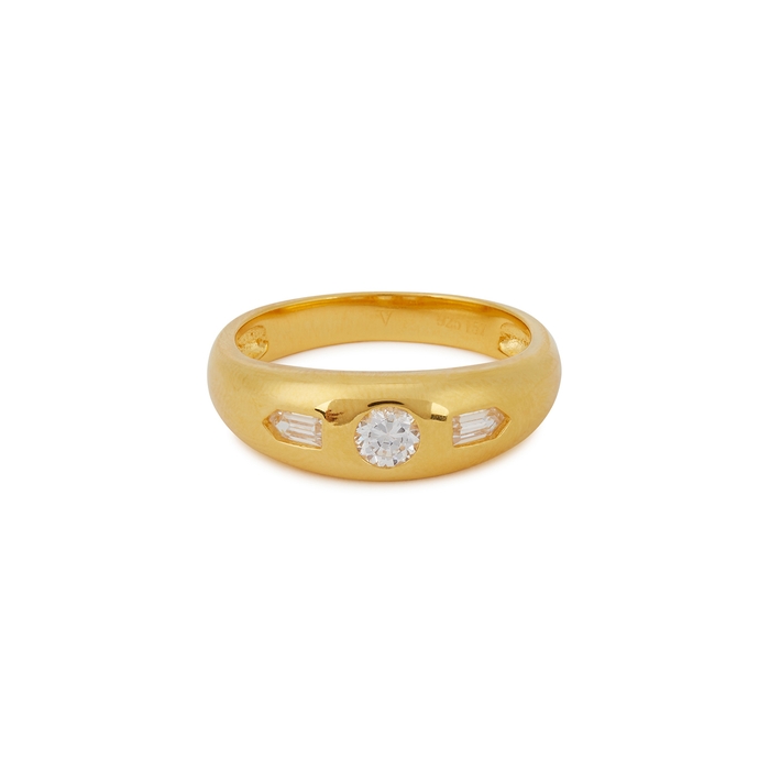 V By Laura Vann Tina 18kt Gold-plated Ring