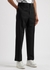 Black straight-leg wool-blend trousers - Valentino