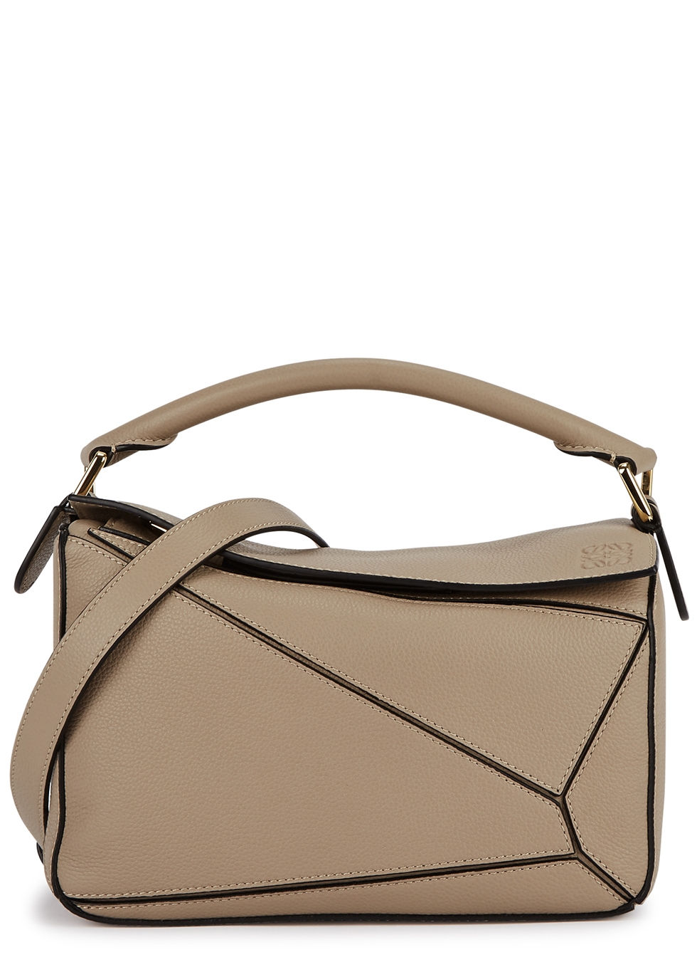 Loewe Puzzle small taupe leather cross-body bag - Harvey Nichols