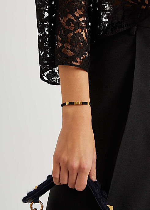 Valentino Rockstud black bracelet - Harvey Nichols