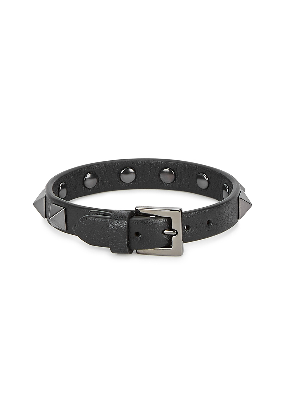 Valentino Valentino Garavani Rockstud leather bracelet - Harvey 