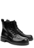 VLTN black leather combat boots - Valentino