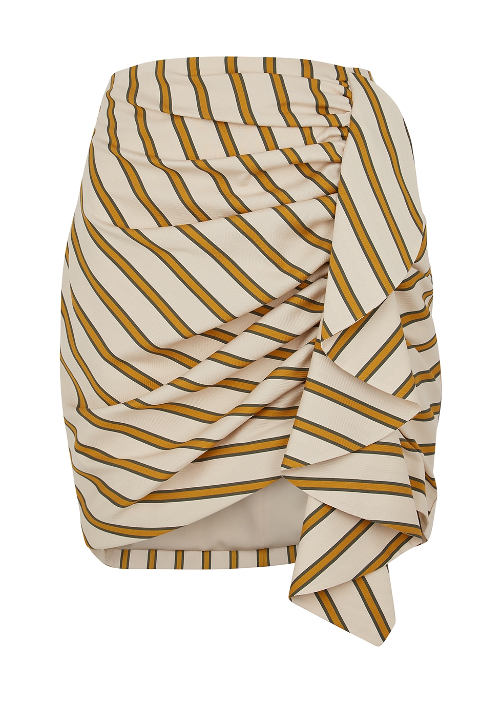 IN THE MOOD FOR LOVE Tassia striped ruffled mini skirt