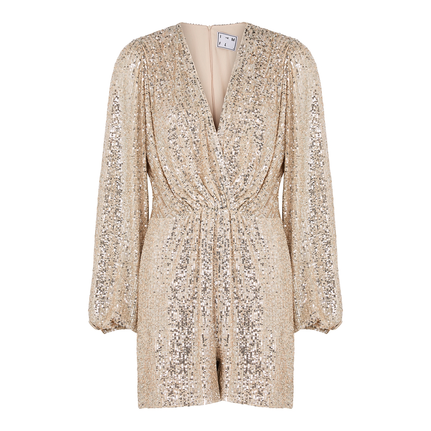 IN The Mood For Love Bjork Silver Sequin Playsuit - S