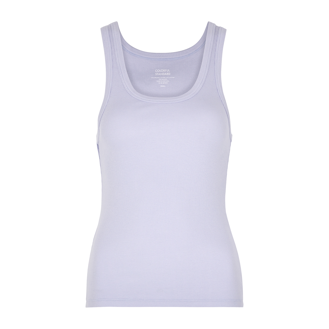 Colorful Standard Lilac Ribbed Stretch-cotton Tank - S
