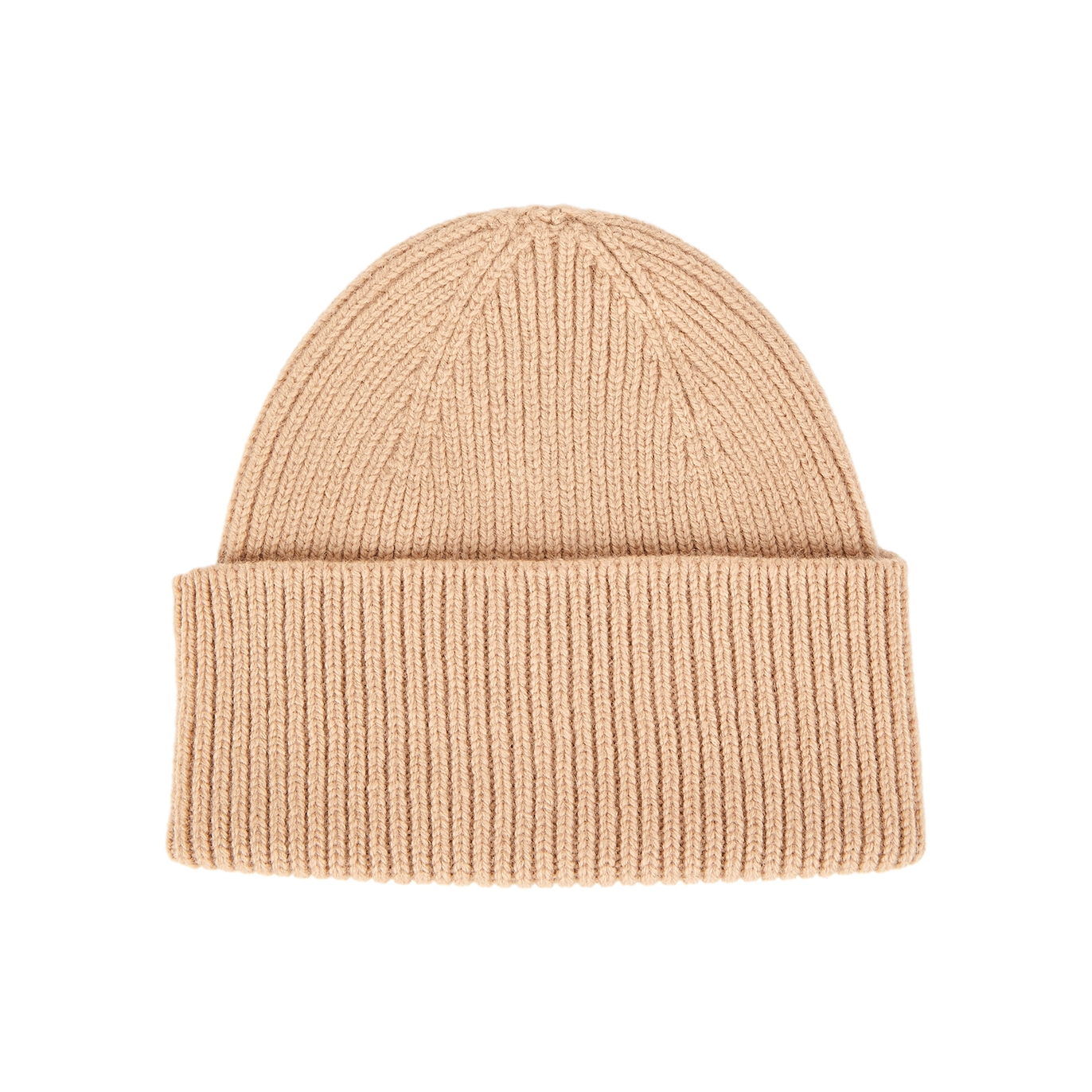 Colorful Standard Light Brown Ribbed Wool Beanie