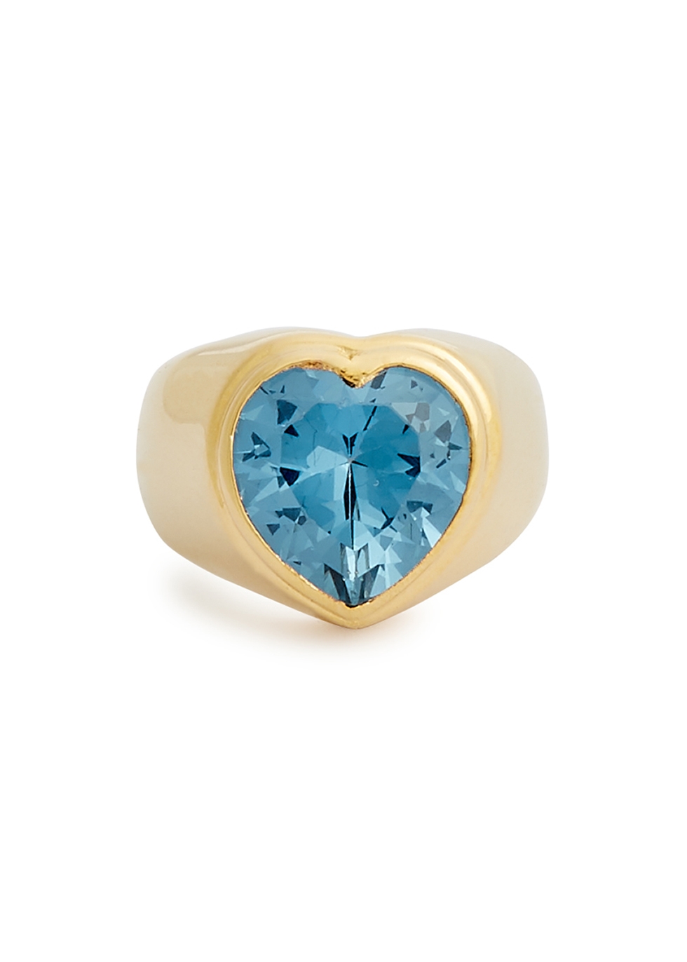 24kt gold-plated heart ring