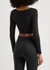 Black cropped stretch-jersey top - Norba
