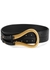 Horsebit black leather belt - Bottega Veneta