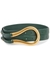 Horsebit dark green leather belt - Bottega Veneta