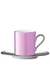 Palazzo coffee cup & saucer 100ml raspberry-platinum - LSA International