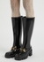 Black rubber knee-high boots - Gucci