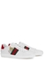 New Ace white embroidered leather sneakers - Gucci