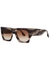 Grey marbled square-frame sunglasses - Victoria Beckham