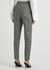 Monochrome houndstooth wool-blend trousers - Saint Laurent