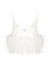 Poppy white feather-trimmed top - 16 Arlington