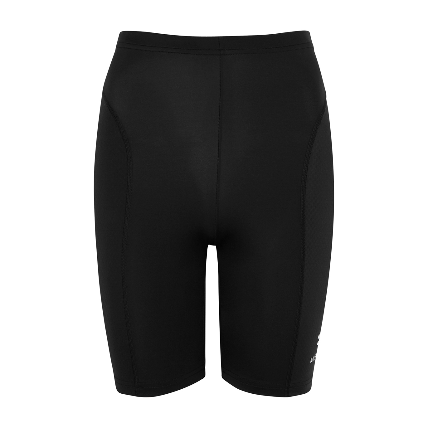Balenciaga Black Panelled Cycling Shorts - Black And White - M