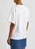 White logo-print cotton T-shirt - Boutique Moschino