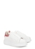 KIDS Oversized white glittered leather sneakers - Alexander McQueen