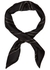 Black logo-embroidered silk scarf - Totême