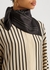 Black logo-embroidered silk scarf - Totême