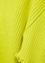 Chartreuse ribbed-knit polo top - Bottega Veneta