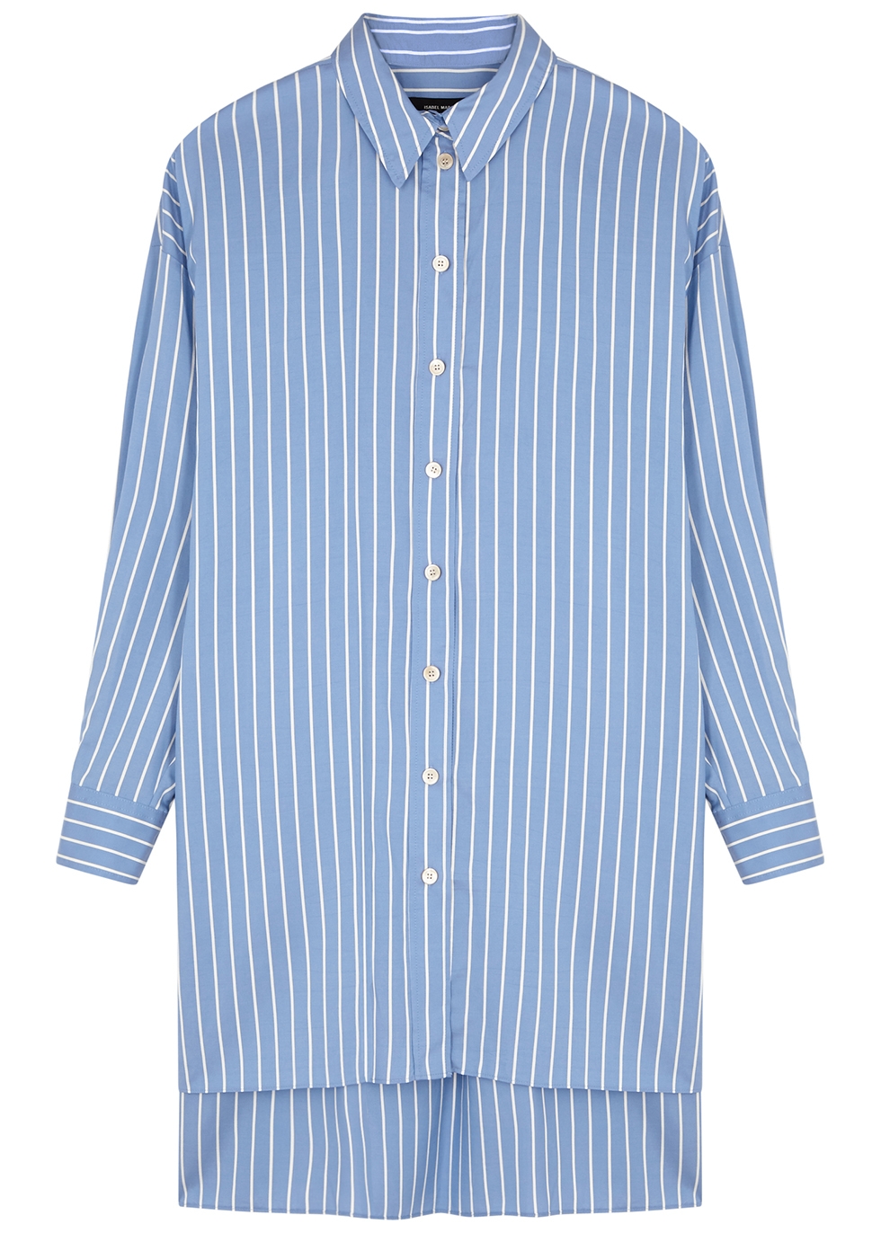 Isabel Marant Sacali blue striped silk shirt - Harvey Nichols
