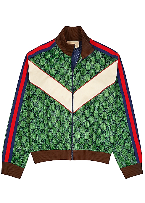 Janice Fejde Tochi træ Gucci GG striped jersey track jacket - Harvey Nichols