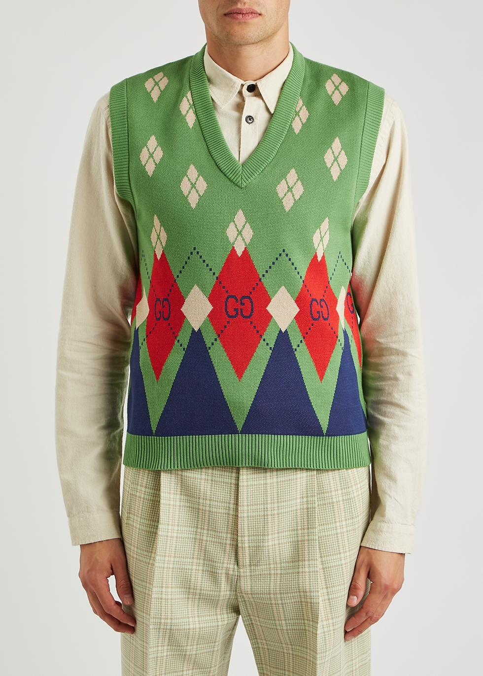 Gucci Wool StripeTrim Sweater Vest  Harrods FR