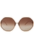 Alona 22kt gold-plated oversized sunglasses - Linda Farrow Luxe