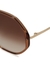 Alona 22kt gold-plated oversized sunglasses - Linda Farrow Luxe