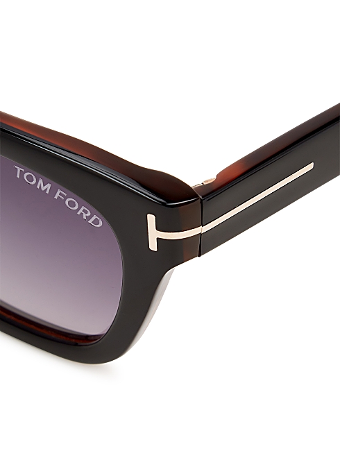 Tom Ford Snowdon black wayfarer-style sunglasses - Harvey Nichols