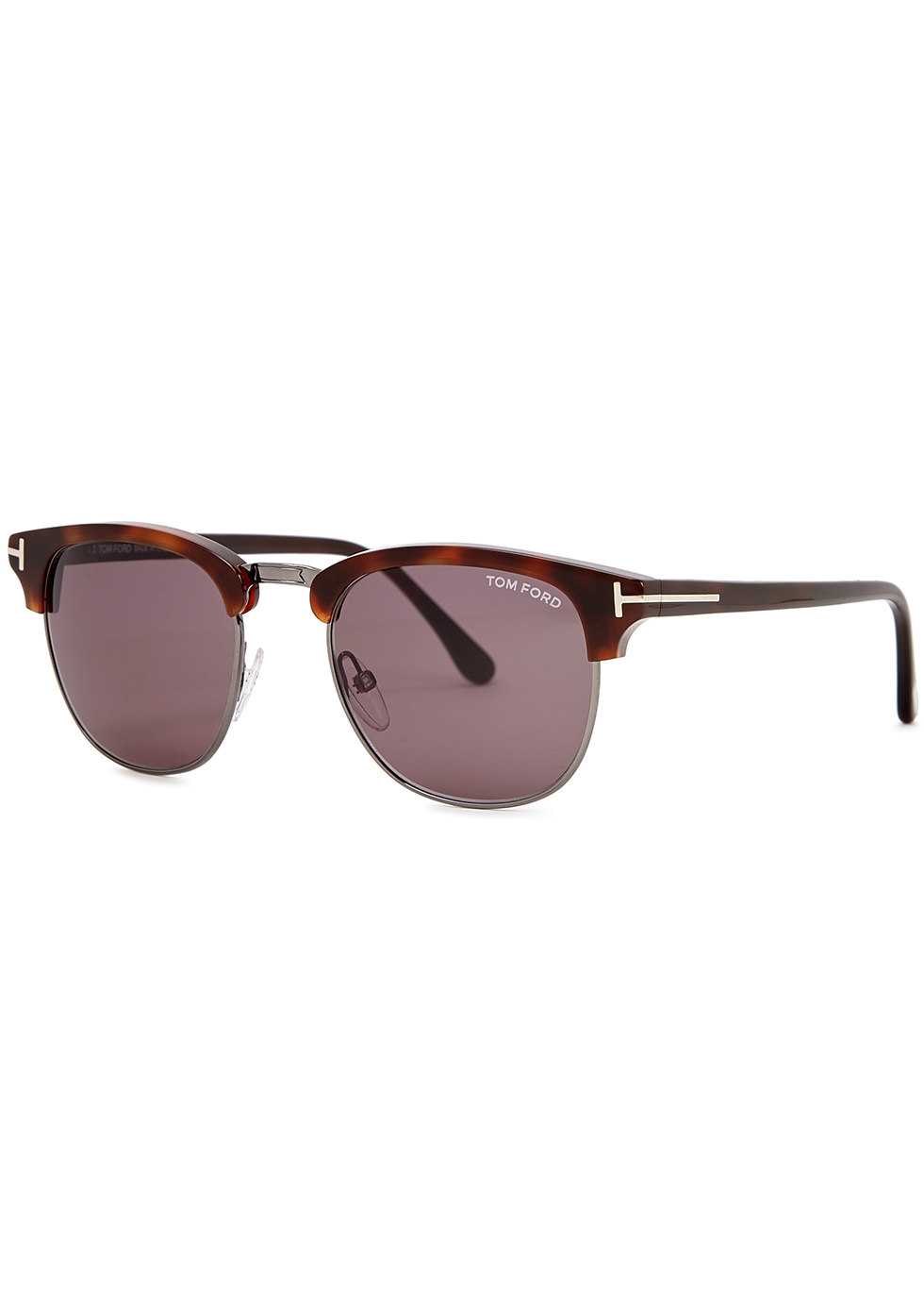 Tom Ford Tortoiseshell clubmaster-style sunglasses - Harvey Nichols