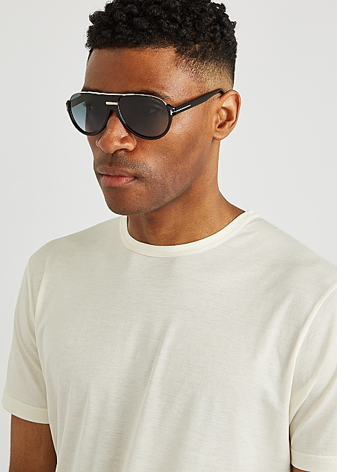 Tom Ford Dimitry black aviator-style sunglasses - Harvey Nichols