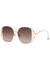 Minette 12kt gold-plated oversized sunglasses - FOR ART'S SAKE