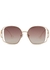 Minette 12kt gold-plated oversized sunglasses - FOR ART'S SAKE