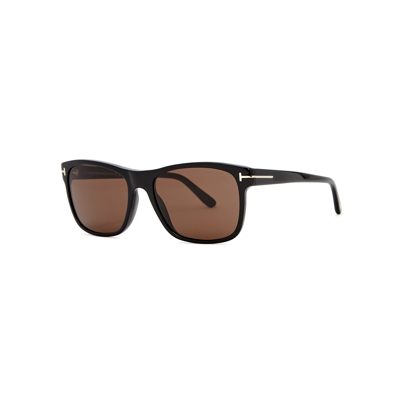Tom Ford Black Square-frame Sunglasses, Sunglasses, Brown Lenses