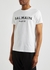 White logo-print cotton T-shirt - Balmain